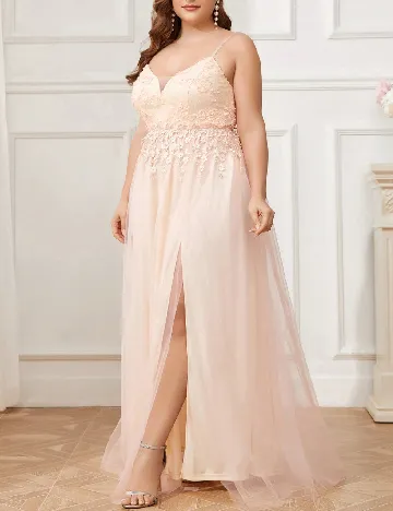 Rochie lunga SHEIN CURVE, piersica