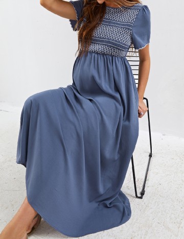 Rochie lunga SHEIN Maternity, albastru