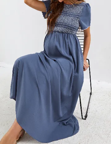 Rochie lunga SHEIN Maternity, albastru