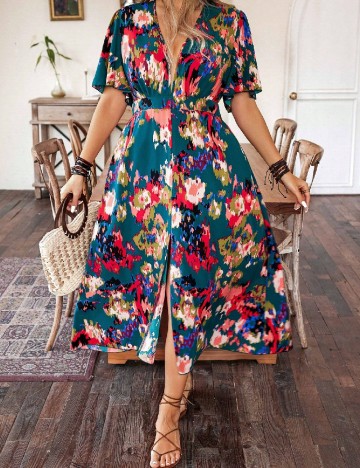 Rochie medie SHEIN CURVE, mix culori