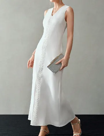 Rochie lunga MOTF, alb