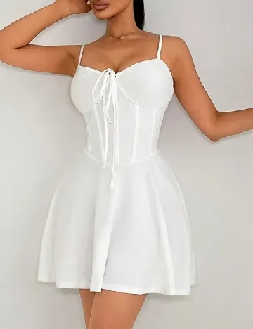 Rochie scurta SHEIN CURVE, alb