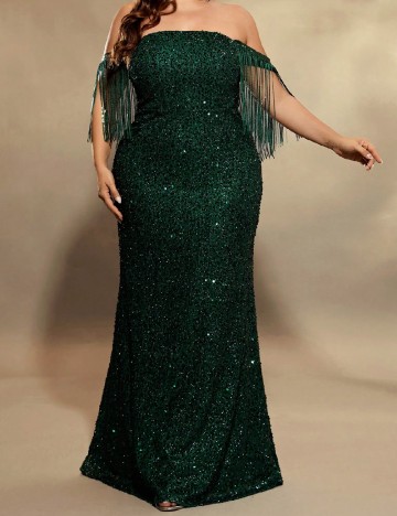 Rochie lunga SHEIN CURVE, verde
