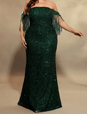 Rochie lunga SHEIN CURVE, verde