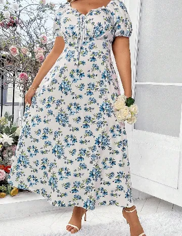Rochie lunga SHEIN CURVE, alb