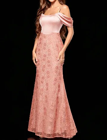 Rochie lunga SHEIN, roz pudra