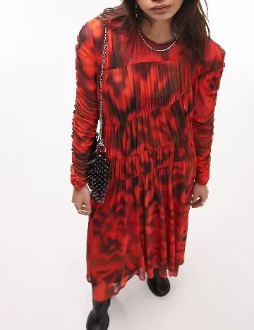 Rochie medie Top Shop, rosu