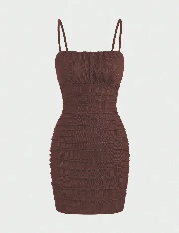 Rochie scurta SHEIN, maro