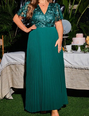 Rochie lunga SHEIN CURVE, verde