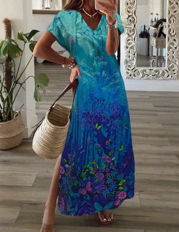 Rochie lunga SHEIN, albastru