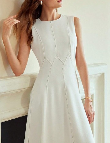 Rochie medie MOTF, alb