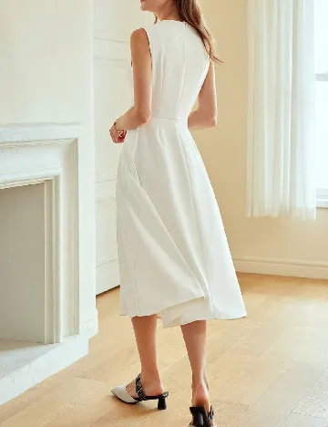 Rochie medie MOTF, alb