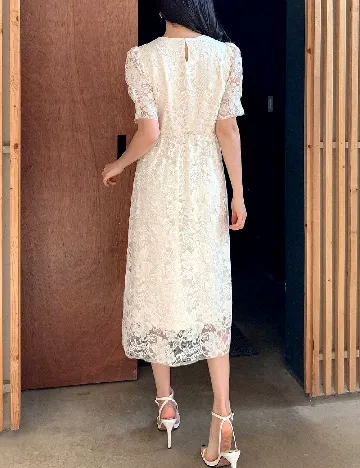 Rochie medie Dazy, crem