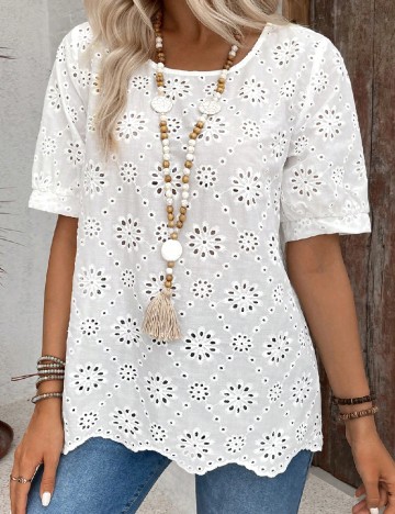 Bluza Emery Rose, alb
