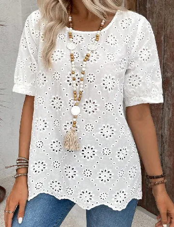 Bluza Emery Rose, alb