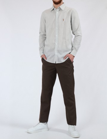 Camasa Polo Ralph Lauren, gri