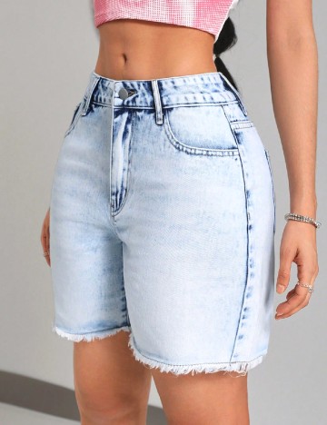 Pantaloni scurti SHEIN, bleu