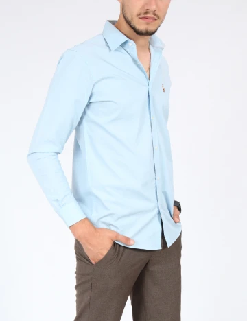 Camasa Polo Ralph Lauren, bleu Albastru