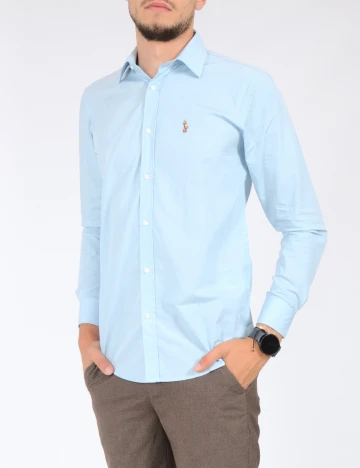 Camasa Polo Ralph Lauren, bleu Albastru