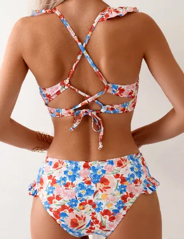 Costum de baie SHEIN, floral print