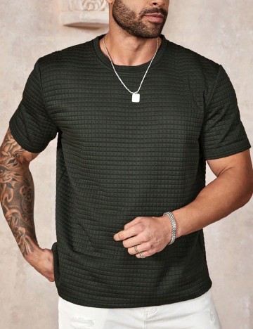 Tricou SHEIN Plus Size Men, verde