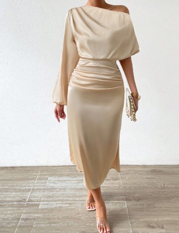 Rochie lunga SHEIN, crem