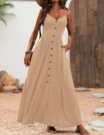 Rochie lunga SHEIN, crem