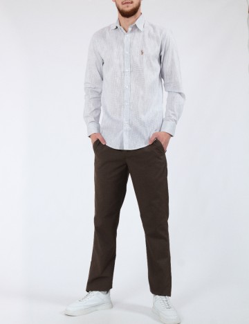 Camasa Ralph Lauren, gri deschis