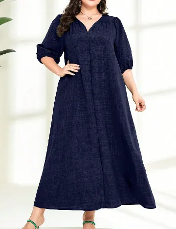 Rochie lunga SHEIN CURVE, bleumarin