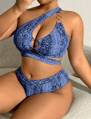 Costum de baie SHEIN CURVE, albastru