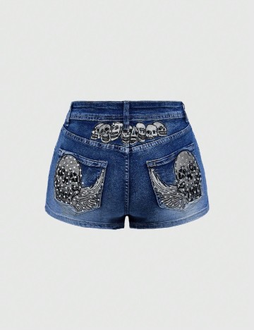 Pantaloni scurti Romwe, albastru