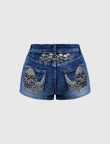 Pantaloni scurti Romwe, albastru