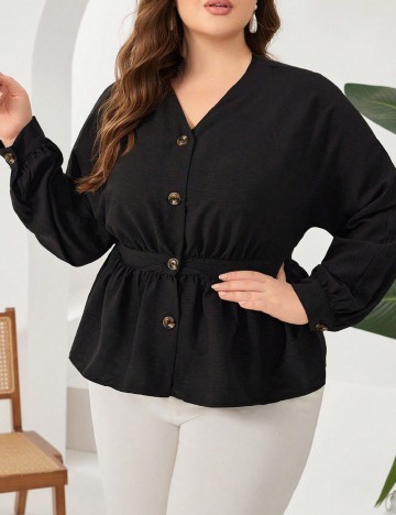 Camasa SHEIN CURVE, negru