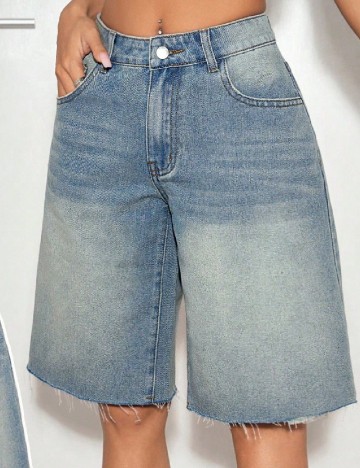 Pantaloni scurti SHEIN, albastru