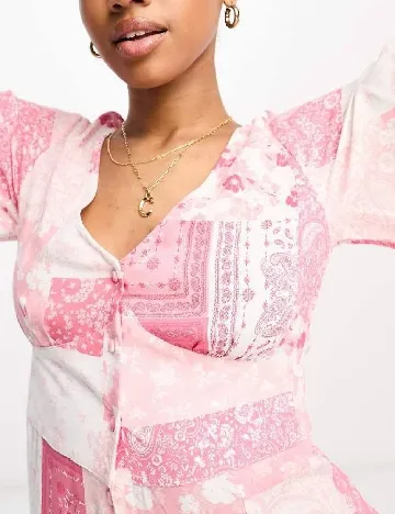 Rochie lunga Miss Selfridge, roz