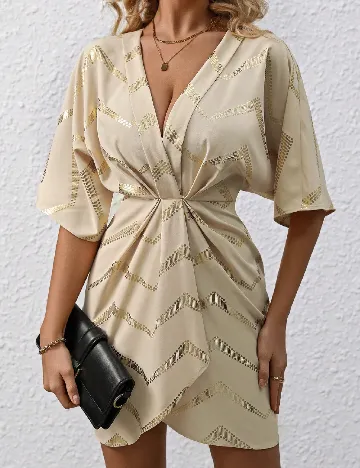 Rochie scurta SHEIN, crem