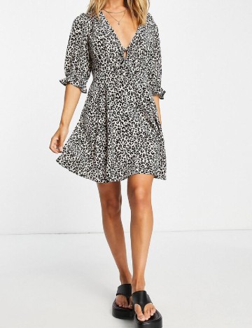 Rochie scurta ASOS, animal print