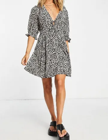 Rochie scurta ASOS, animal print