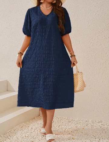 Rochie medie Emery Rose Curve, bleumarin