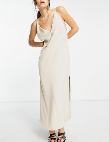 Rochie lunga ASOS, crem