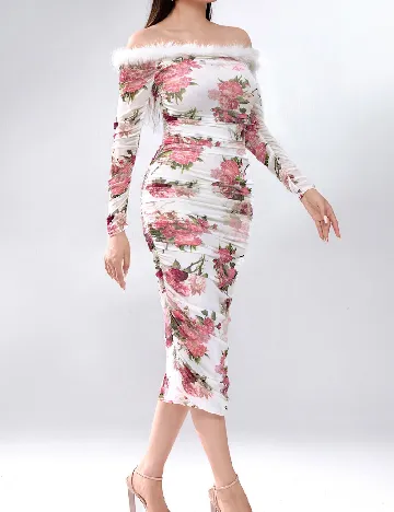 Rochie medie SHEIN, alb Alb