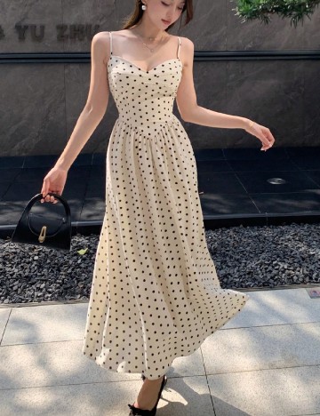 Rochie medie Dazy, crem