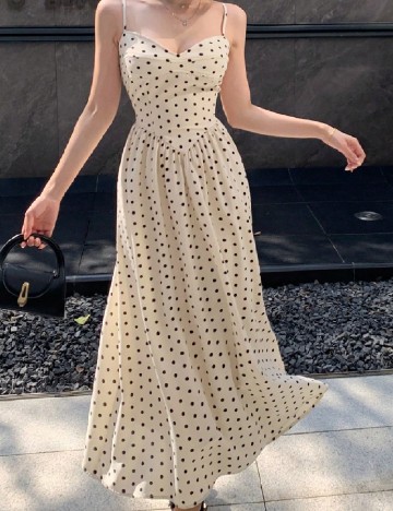 Rochie medie Dazy, crem