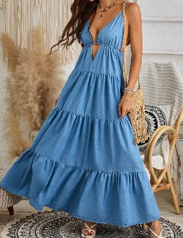 Rochie lunga SHEIN, albastru Albastru