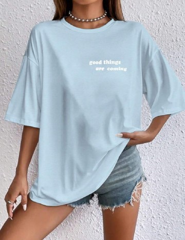 Tricou SHEIN CURVE, bleu