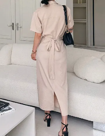 Rochie lunga Dazy, crem
