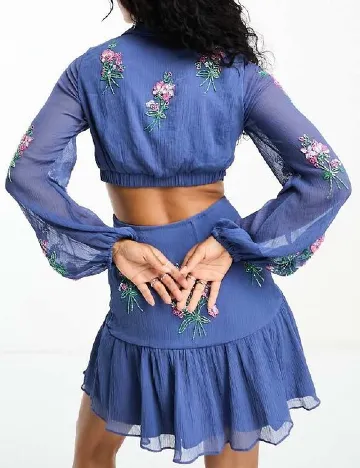Rochie scurta ASOS, albastru