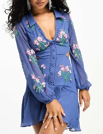 Rochie scurta ASOS, albastru