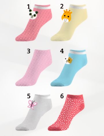 Set sosete 6 perechi Erve, mix culori