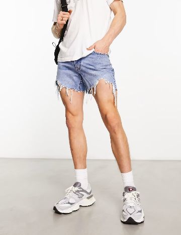 Pantaloni scurti ASOS, albastru